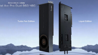 MaxSun представила первую видеокарту Intel с СЖО — двухпроцессорную Arc Pro B60 Dual Liquid Edition
