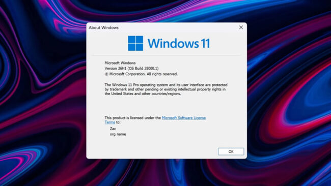 Microsoft подтвердила существование версии Windows 11 26H1, но она предназначена для особого &laquo;железа&raquo;
