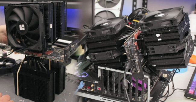 Энтузиаст приделал два процессорных кулера к GeForce RTX 2060 &mdash; температура упала на 35&nbsp;&deg;C