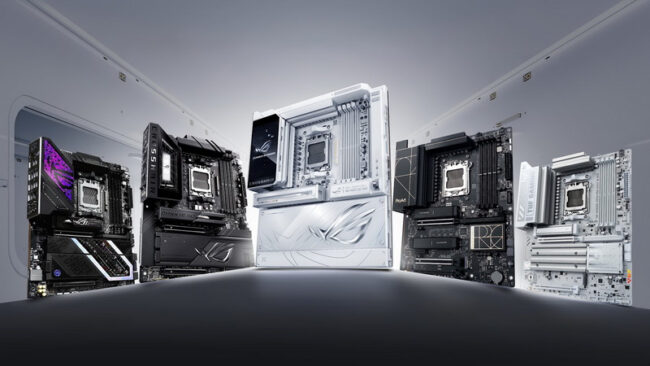 Asus представила плату&nbsp;ROG Crosshair X870E Glacial с огромным экраном и скрытыми PCIe, а также&nbsp;ROG Crosshair X870E Dark Hero