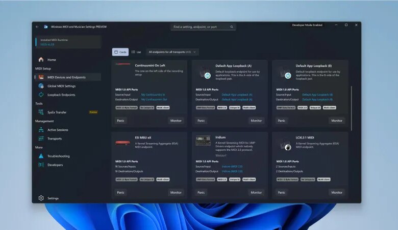 Windows 11 получила полноценную поддержку MIDI 2.0