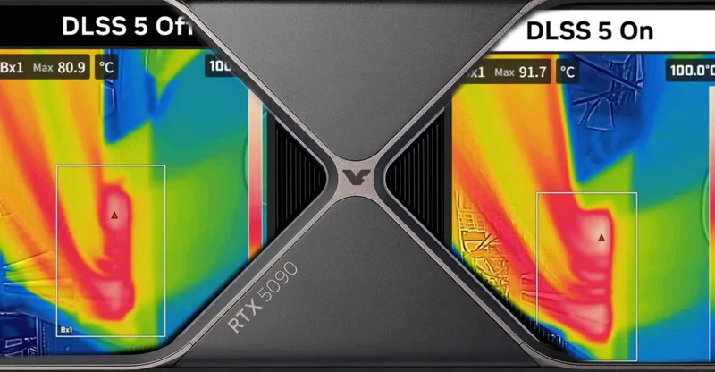 Использование DLSS 5 разогрело разъём питания GeForce RTX 5090 до 91,7 градуса Цельсия и увеличило энергопотребление до 647 Вт